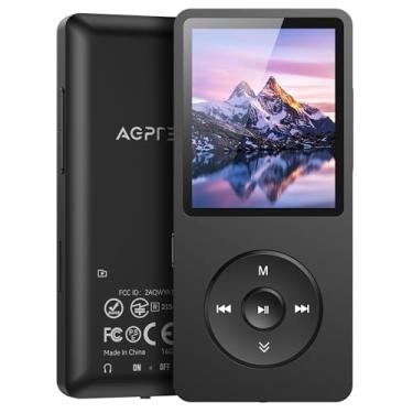 Imagem de AGPTEK Leitor de MP3 A02 de 8 GB, reprodutor de música de som sem perdas de 70 horas, suporta até 128 GB, preto