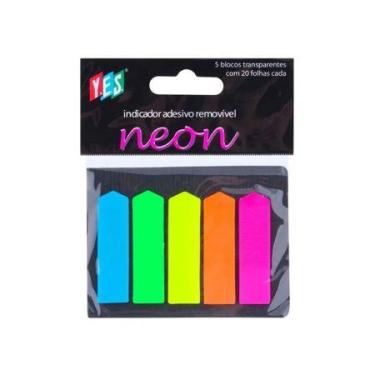 Imagem de Marcador auto-adesivo removível 5 cores Neon 20 folhas cada 45505DSD -