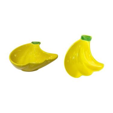 Imagem de Bowl De Cerâmica Formato Banana Criativo Divertido Resistente Bonito C