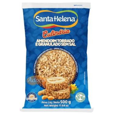 Imagem de Amendoim torrado e granulado sem sal 500g santa helena