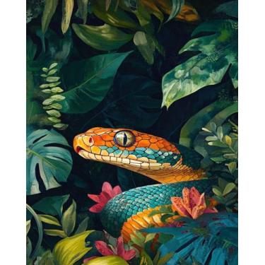 Imagem de Kit de Pintura por Números Predador da Selva 41x51 cm Acrílico - Marca