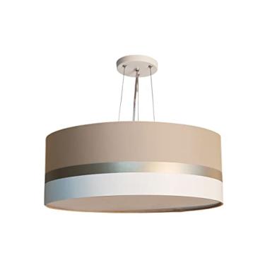 Imagem de Lustre Pendente Faixas Bronze Cúpula 40x15 Cor: Cáqui