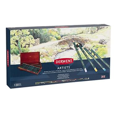 Imagem de Derwent, Lápis de Cor Permanente Artists 120 Cores Estojo Madeira, 32098