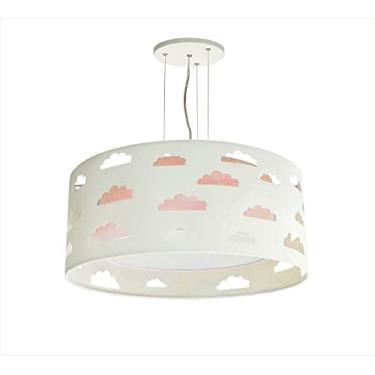 Imagem de LUSTRE INFANTIL PENDENTE NUVENS RECORTES ROSA 40X16