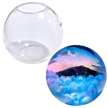 Imagem de Molde esférico de silicone para resina epóxi, fabricação de joias, cera de vela, sabonete caseiro, bomba de banho, peça única 4,3 cm
