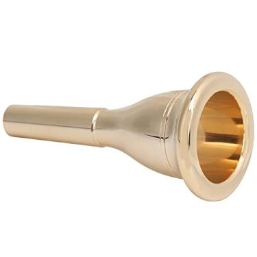 Imagem de PUSOKEI Bocal de chifre tuba de cobre para buzina de tuba bocal de chifre de tuba 13,3 mm presente para jogadores (ouro)