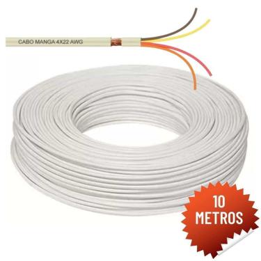 Imagem de Cabo Manga Fibra Óptica 4X22 Awg Para Iluminação De Piscinas Led Rgb - 10 Metros