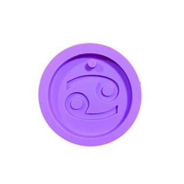 Imagem de Confeitaria dos Moldes, R155 Molde de silicone signo Câncer chaveiro resina decorar