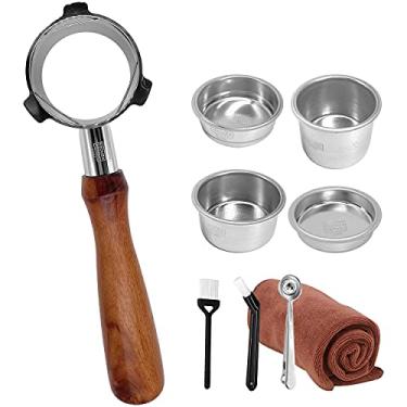 Imagem de NEOUZA Portafilter sem fundo de 51 mm compatível com máquina de café expresso De'Longhi La Specialista EC9335 9155 9355 9665