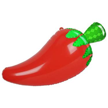 Imagem de Beistle Acessórios infláveis de plástico para decoração de pimenta malagueta para tema mexicano Cinco de Mayo Fiesta artigos de festa de aniversário, 76 cm, verde/vermelho