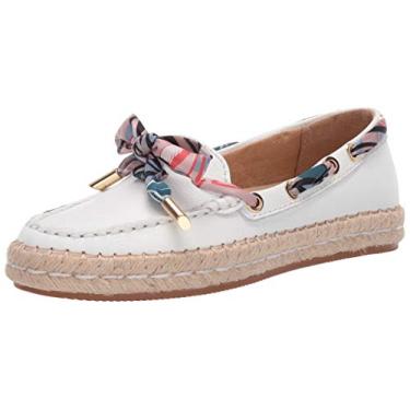 Imagem de Naturalizer Mocassim feminino Annabeth, Couro branco, 9.5 Wide