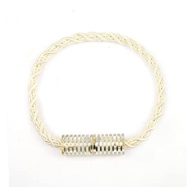 Imagem de Clipe de cortina magnético cilíndrico para decoração de bola pendurada suporte para cortinas fivela de amarração corda acessórios para cortinas de janela, bege, 2 peças