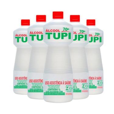 Imagem de Kit 5 Und Álcool Líquido 70% Tupi 1L - Tupy