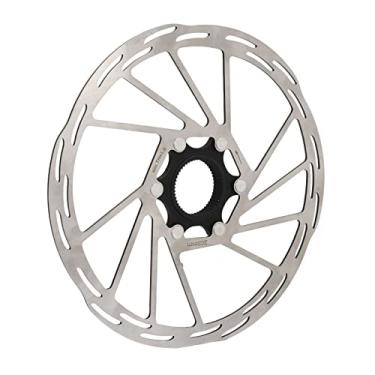 Imagem de Rotor de freio a disco de bicicleta, rotor de freio a disco de bicicleta de 203 mm com adaptador de trava central, peças de acessórios de conversão de freio a disco de bicicleta para bicicleta de estrada e mountain bike para cubo de freio a disco com trava central