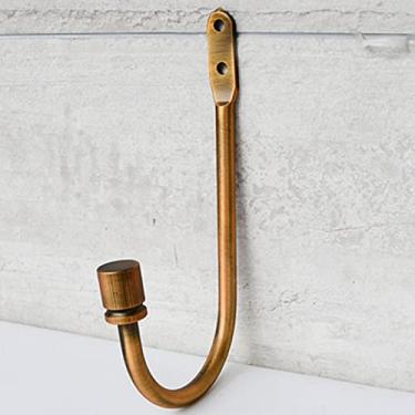 Imagem de 1 par ganchos de cortina em forma de u prendedores de parede escova de borla cabide de toalha casaco chapéu gancho acessórios de cortina decoração de retenção, bronze