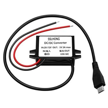 Imagem de SSLHONG Conversor de saída USB DC 20-72V para 5V Módulo Step-Down Transformador à prova d'água (Micro)
