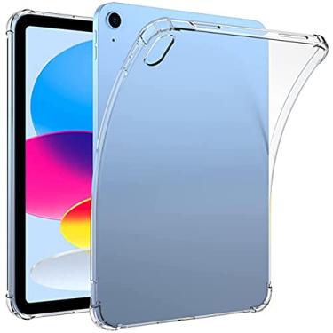 Imagem de DWaybox Capa para Apple iPad 10ª geração/iPad 2022 11,9 polegadas, capa flexível resistente a impactos à prova de choque, capa protetora de TPU transparente antiarranhões - transparente