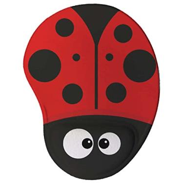 Imagem de Mouse pad Divertido Ergonômico Joaninha Kawaii cor:Vermelho