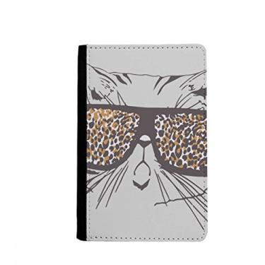 Imagem de Carteira com estampa de leopardo para porta passaporte animal cabeça de gato Notecase Burse capa para cartão, Multicolor