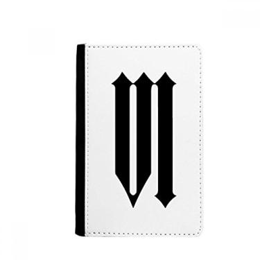 Imagem de Números romanos seis em silhueta preta porta-passaporte Notecase Burse carteira capa porta-cartão, Multicolor