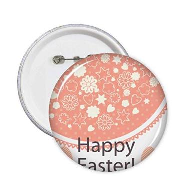 Imagem de Broche de flor de ovo colorido bonito festival feliz páscoa emblema acessório decoração 5 peças