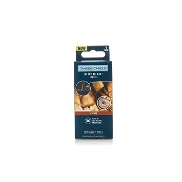 Imagem de Yankee Candle Car Jar Air Freshener Sidekick Refill for Visor Clip, Vent Clip, or Pendant - Leather (1 Pack)