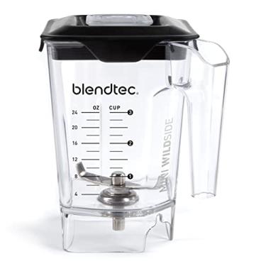 Imagem de Blendtec Mini WildSide (1,304 g), cinco lados, tampa de trava ventilada para liquidificador, sem BPA, transparente