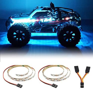 Imagem de Faixa de luz LED para avião de asa fixa RC avião voador asa AR modelo drone carro caminhão (azul gelo)