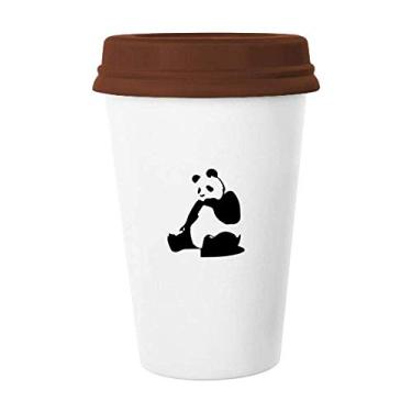 Imagem de China National Treasure Panda Contorno Caneca Café Copo Cerâmico Copo Copo de Cerâmica