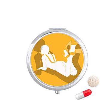 Imagem de Estojo de comprimidos para mulheres, horizontal, lindo, bolso, remédio