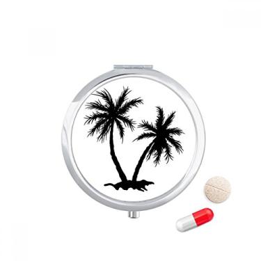 Imagem de Porta-comprimidos, porta-comprimidos, caixa de armazenamento de remédios com contorno preto de praia