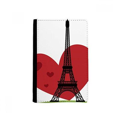 Imagem de Porta-passaporte Love Heart Eiffel Tower França Marco Notecase Burse capa carteira carteira porta-cartões