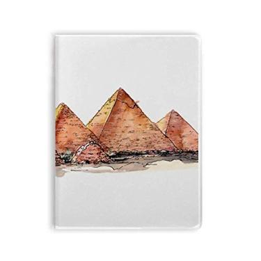 Imagem de Caderno Egito Pirâmide de Gaza Art Déco para Presente Fashion Caderno de Goma Diário Capa Macia