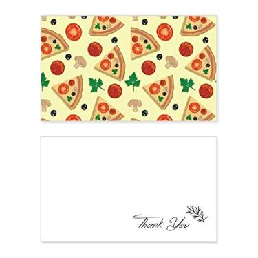Imagem de Cogumelo Pizza Itália Tomate Foods Cartão de agradecimento Papel Aniversário Saudações Casamento Agradecimento