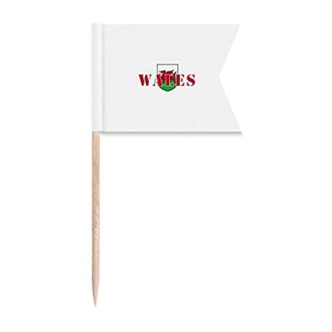 Imagem de Bandeira de palito território de bandeira de gala com emblema para festas, bolos, alimentos, queijo