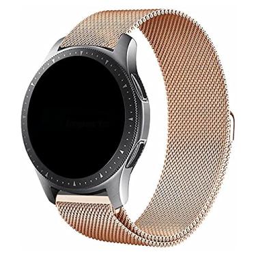Imagem de Pulseira 22mm Magnética Milanese compatível com Samsung Galaxy Watch 3 45mm - Galaxy Watch 46mm - Gear S3 Frontier - Amazfit GTR 47mm - Marca Ltimports (Rose Gold)