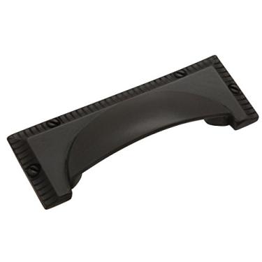 Imagem de Belwith-Keeler Puxador vintage B056554-BI 1900 xícara de 7,62 cm no centro, 11,90 cm, ferro preto