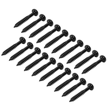 Imagem de Parafusos de Montagem de Captador de 20 Peças Parafusos de Montagem de Captador de Baixo de Metal Substituição Guitarra Elétrica Parafuso de Captação de Baixo Hardware Captadores (Preto)