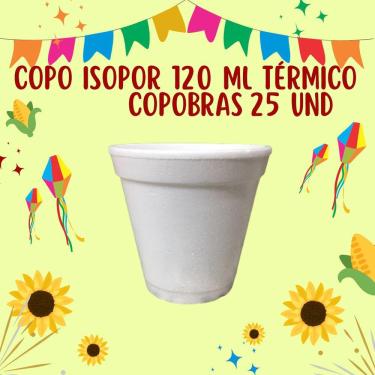 Imagem de Copo Isopor 120 ml Para Café Pacote Com 25 Unidades Copobras