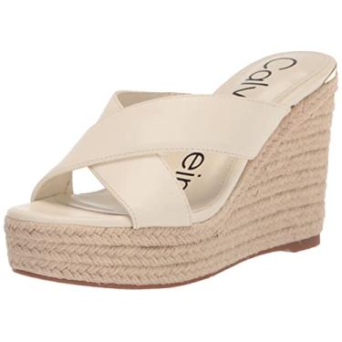 Imagem de Calvin Klein Sandália feminina Echo Wedge, Chic Cream 151, 40