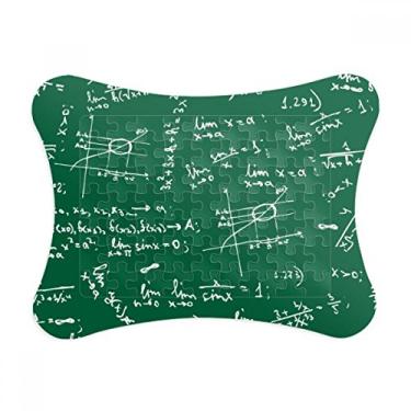 Imagem de Moldura de quebra-cabeça Green Limits com fórmulas matemáticas para decoração de quadros, ornamento de quebra-cabeça
