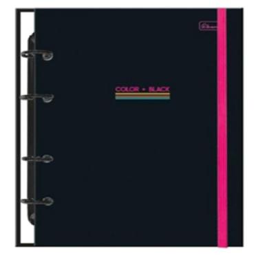 Imagem de Fichário Argolado Colegial Capa Dura 80 Páginas Preto - CADERSIL