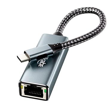 Imagem de Adaptador USB C para Gigabit Ethernet, conversor Ethernet RJ45 tipo C, adaptador de placa LAN USB-C suporta Thunderbolt 3/4 para iPhone 15, Mac, MacBook Pro/Air, laptop