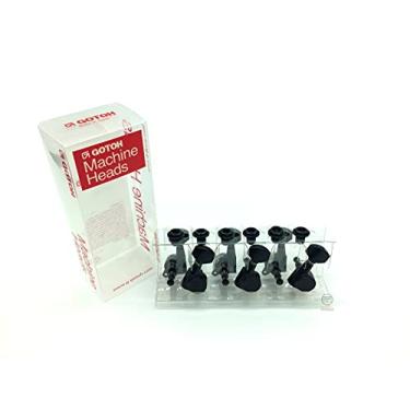 Imagem de Tarraxa Gotoh 6 linha SG381 07L B p/guitarra Preta Standard