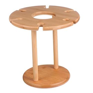 Imagem de LABRIMP Suporte De Vidro De Vinho De Madeira Suporte De Exibição De Copo De Vinho Bancada Rack De Vinho Portátil Mesa De Vinho Suporte De Mesa Decoração Decorativa Rack De Vidro De