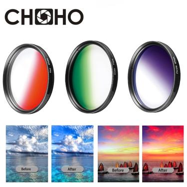Imagem de Gradiente ajustável colorido da cor do filtro  acessórios da câmera para Canon  Nikon  Sony  49mm