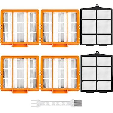 Imagem de Pacote com 6 peças de substituição para aspirador de pó Shark AV2501AE RV2502AE AV2501S RV2520AOUS AV2510AOUS Smart AI Robot Aspirador, 4 filtros HEPA, 2 filtros pré-motor para filtros Shark AV2501s