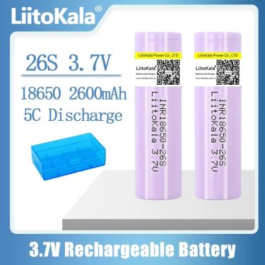Imagem de Liitokala 26s 3.7v 18650 2600mah bateria recarregável de lítio alta descarga 20a energia bateria