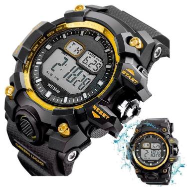 Imagem de Relogio Digital Vermelho Silicone Prova Dagua Robusto Corrida Esportivo Grande