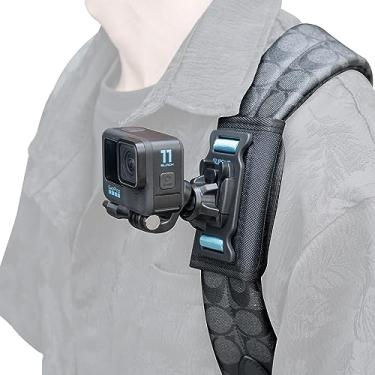 Imagem de SKEZN Suporte de alça de ombro para mochila com junta esférica ajustável e almofada de ombro compatível com GoPro Hero 13 12 11 10 9 8, DJI Action 5 Pro/4/3, Insta360, AKASO e mais